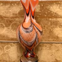 Vaso vintage in vetro artistico stile Murano