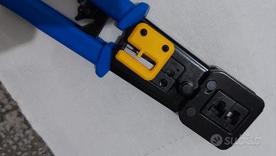 Pinza crimpatrice connettori RJ11 RJ12 RJ45