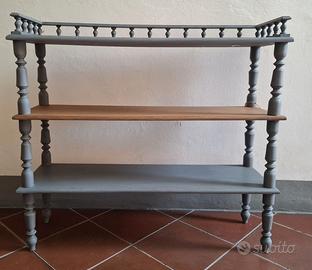 Scaffale in legno Shabby o Libreria a Giorno.