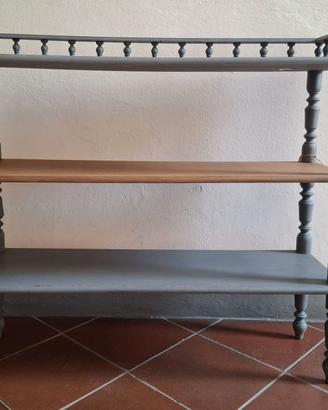 Scaffale in legno Shabby o Libreria a Giorno.