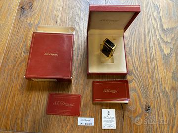 Accendino ORO S.T.Dupont BAUHAUS nero con scatola