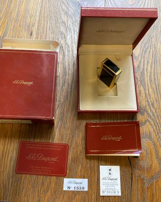 Accendino ORO S.T.Dupont BAUHAUS nero con scatola