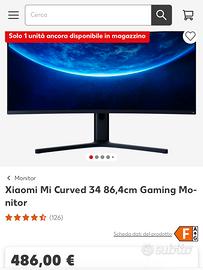 Xiaomi Mi Curved Gaming Monitor 34”