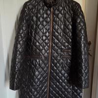 MONCLER vintage giacca lunga in pelle trapuntata 