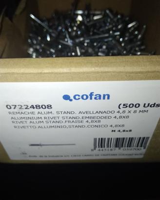 500pz RIVETTO ALL,STAND.CONICO 4,8X8 (10 sc disp)