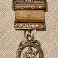 Medaglia massonica inglese argento silver.