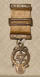 Medaglia massonica inglese argento silver.