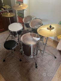 Batteria Pearl Export di colore cromo fumè