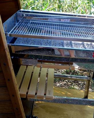 Barbecue legna/carbonella inox