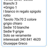 tavoli e sedie per bar panineria 