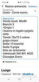tavoli e sedie per bar panineria 