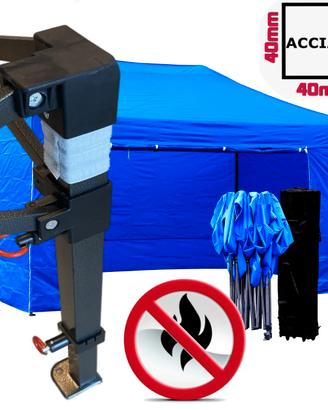 Gazebo 4,5x3 professionale personalizzabile blu