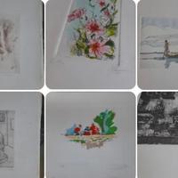 Cartella 11Grafiche Vintage '80 -Firmate Acquerell