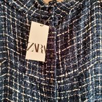 Vestito Zara in tweed con bottoni gioiello nuovo c