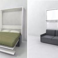 Letto a scomparsa matrimoniale sofa grigio