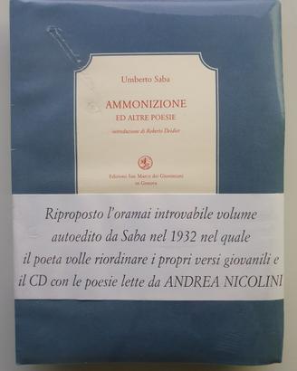 Umberto Saba - Ammonizione e altre poesie Libro+CD