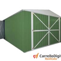 Box auto in Acciaio lamiera 360x514cm 18mq verde