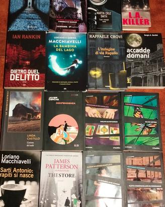 Lotto set 16 libri gialli thriller spionaggio 