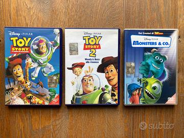 3 dvd Pixar Toy Story + 2 + monsters & Co. Disney