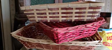 cestini in vimini/bambù,varie misure e formati