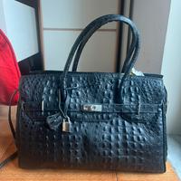 Borsa vintage finta pelle di coccodrillo