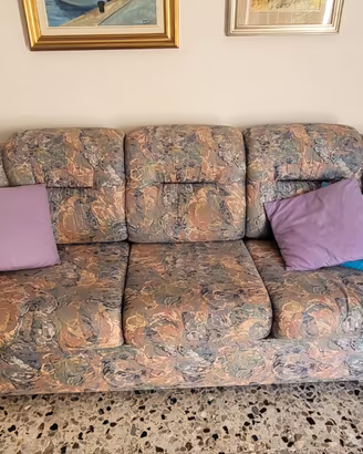 Divano letto matrimoniale 3 posti + 2 poltrone 