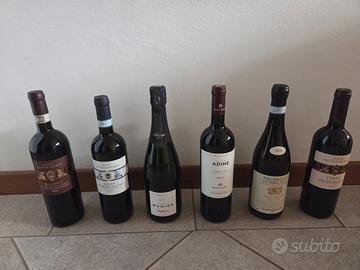 Selezione di 6 bottiglie etichette di pregio