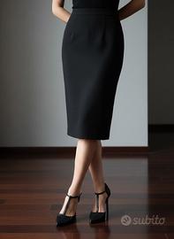 Scarpa tacco nera con laccetto caviglia misura 36