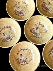 Set Vintage italiano - 1 ciotola grande + 6 piatti