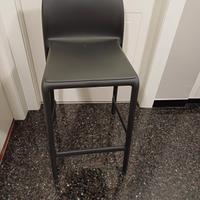 Sgabello in polipropilene grigio antracite