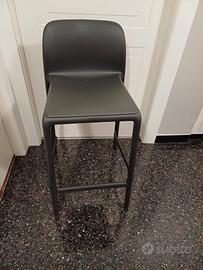 Sgabello in polipropilene grigio antracite