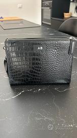 Pochette coccodrillo A.B. Nera