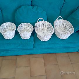 ceste di vimini bianco 