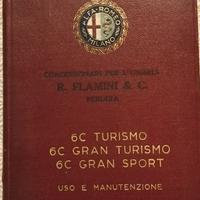 Libretto uso e manutenzione Alfa Romeo 6 C 1930 
