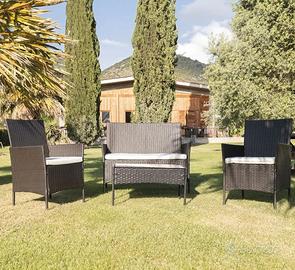 set da giardino 4posti rodio