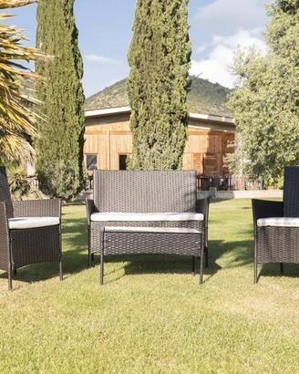 set da giardino 4posti rodio