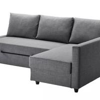 Divano letto angolare/contenitore Skiftebo grigio