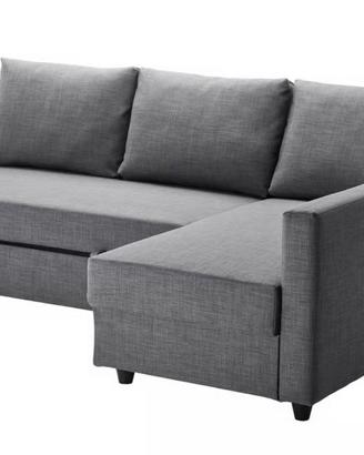 Divano letto angolare/contenitore Skiftebo grigio