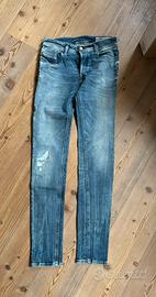 Jeans in denim Diesel “Sleenker” da uomo