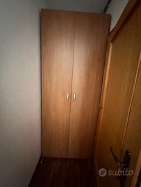 Armadio 2 Ante Legno Massello Multiuso