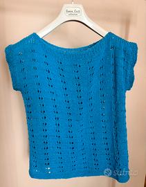 Handmade torquoise vest