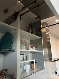 Pensili moderni Lube + cappa vetro acciaio