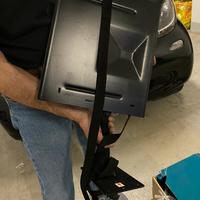 Porta tv da appendere muro nero