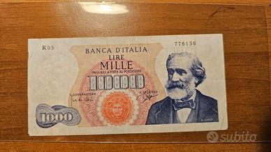LIRE 1000 G. VERDI decr. 14/7/1962 Carli/Ripa.