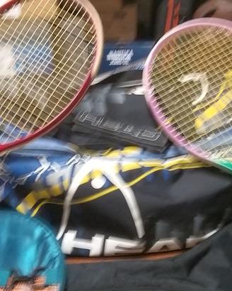 borsone tennis ADIDAS + 2 racchette vintage