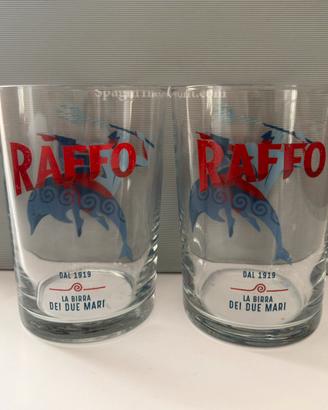 Coppia bicchieri birra Raffo