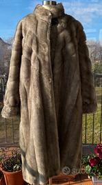 Ecopelliccia sintetica lunga con bottone