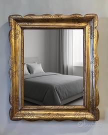 Specchio a vassoio oro stile Barocco/veneziano
