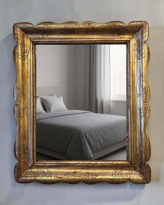Specchio a vassoio oro stile Barocco/veneziano
