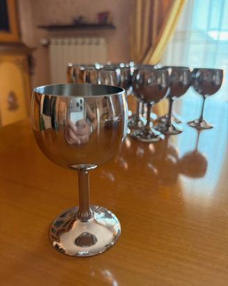 Set 12 Calici Vintage in acciaio inox